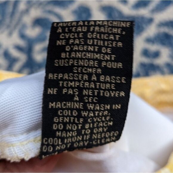 Renuar yellow and white print dress pants size 2 - Picture 9 of 14